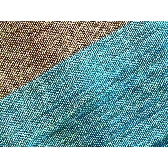 Multicolor Handwoven Cotton Scarf With Embellished Loops & Tassels - Picture 10 of 10